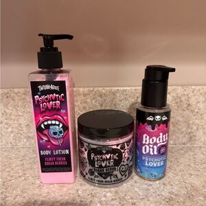 Twisted Allure Psychotic Lover Bundle: Lotion, Sugar Scrub & Body Oil